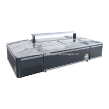 Combined auto defrost supermarket display freezer